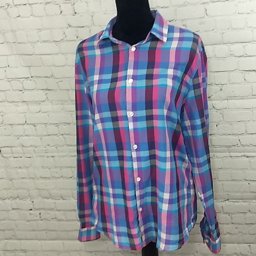 H&M Plaid Cotton Button-down Shirt